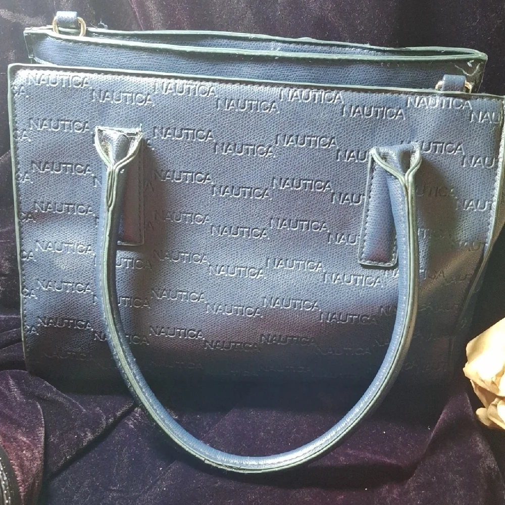 Nautica Blue Satchel Bag with Modern Structured Design